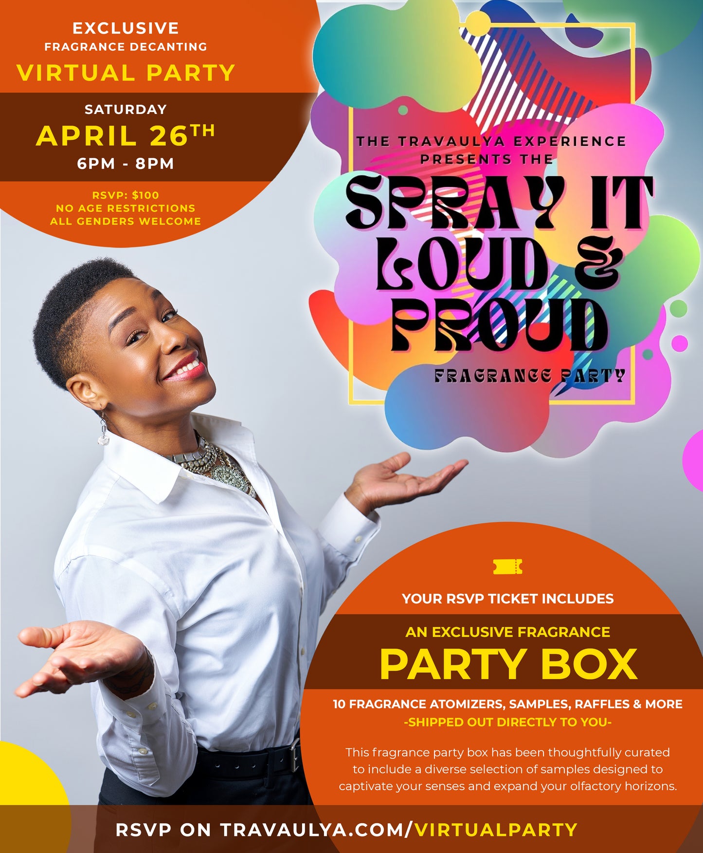 RSVP - VIRTUAL FRAGRANCE PARTY - Spray it Loud and Proud - 04/26/2025 - 6PM - 8PM EST