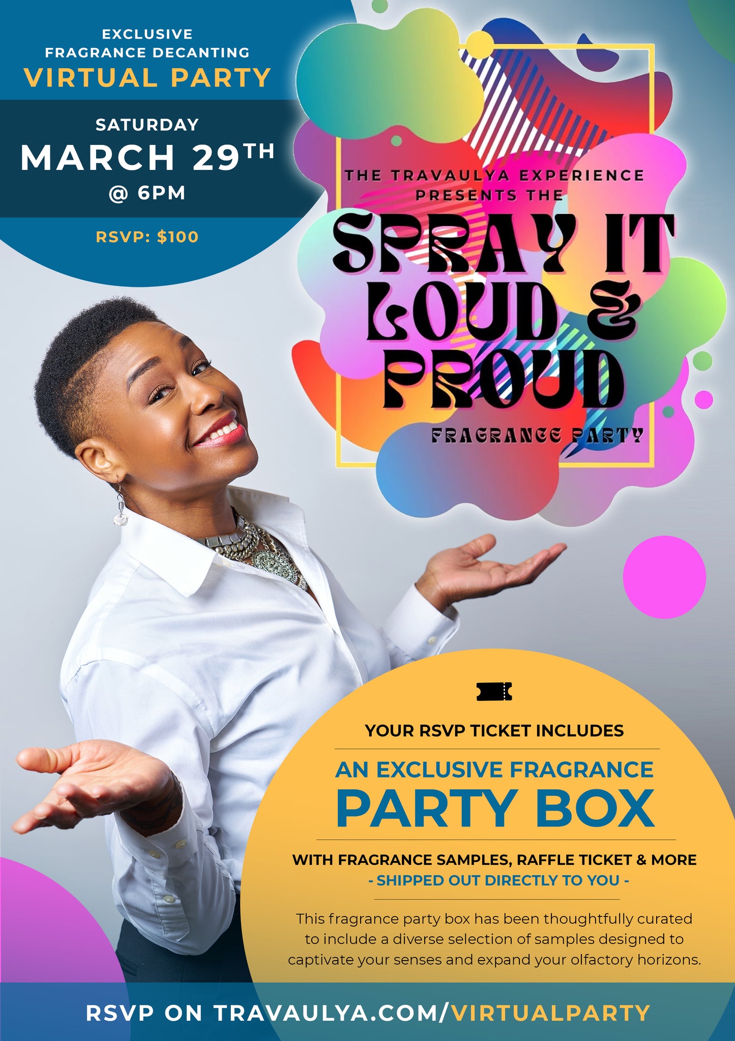 RSVP - VIRTUAL FRAGRANCE PARTY - Spray it Loud and Proud - 03/29/2025 - 6PM - 8PM EST