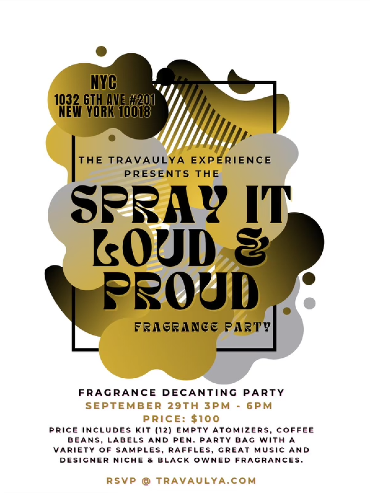 RSVP - NYC - Spray it Loud and Proud - Fragrance Decanting Party 09/29/2024 - 3PM - 6PM